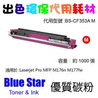 Blue Star  代用   HP  CF353A   CE313A 環保碳粉 Magenta Laserjet Pro MFP M176n M177fw