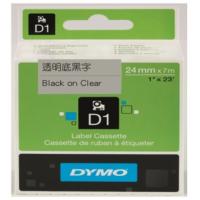 DYMO D1帶 24mm x 7M 膠質標籤 53700  透明底黑字 