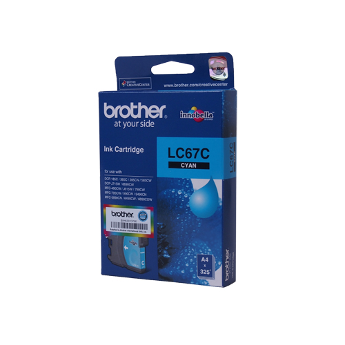 Brother LC67C  原裝  Ink - Cyan DCP-385C,585CW,6690CW,MFC-490CW,790CW,990CW,J615W,5490CN,5890CN,6490CW,6890CDW,