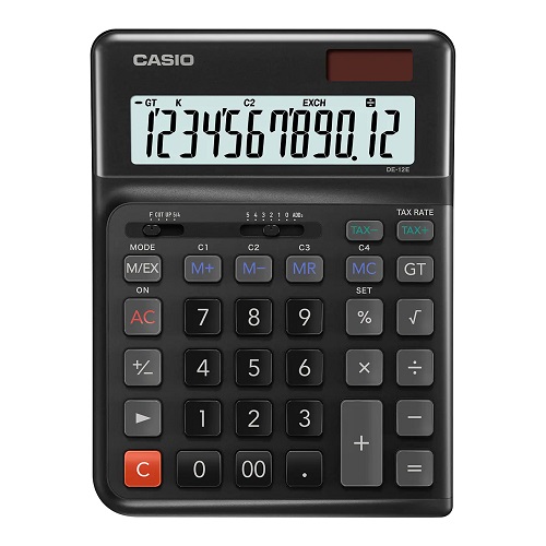 Casio DE-12E-BK 桌上型 計數機 12位